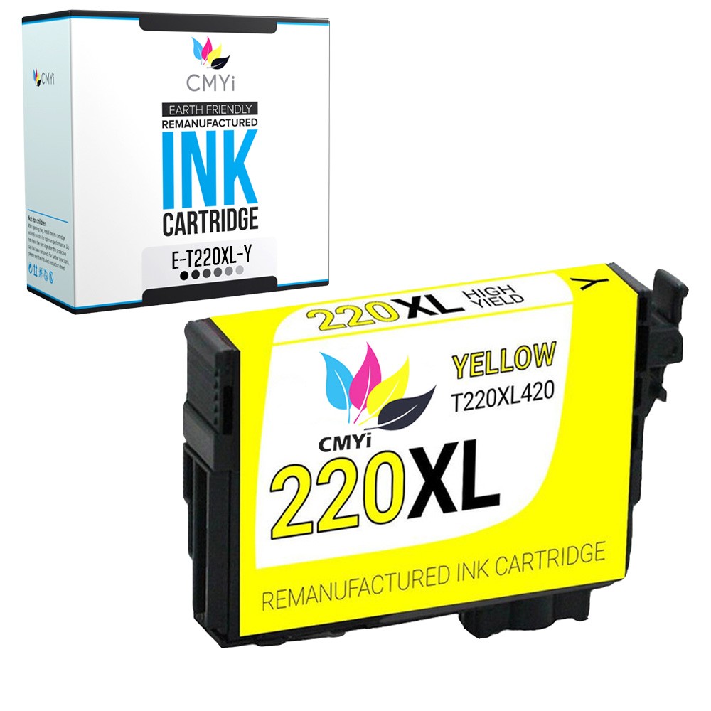 CMYi 1X Replacement 220XL Yellow Ink Cartridge Fits Epson Workforce WF-2750 2760