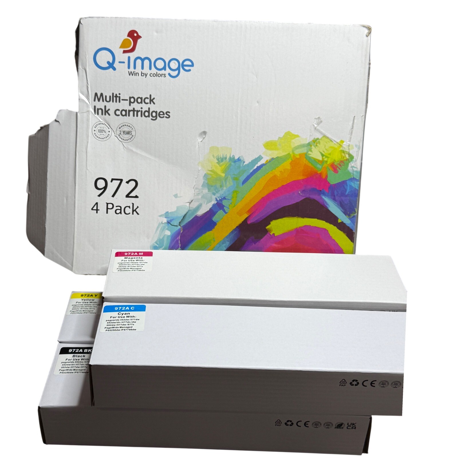Q-Image 972 Ink Cartridges Multi-Pack Black Cyan Magenta Yellow 4 Pack