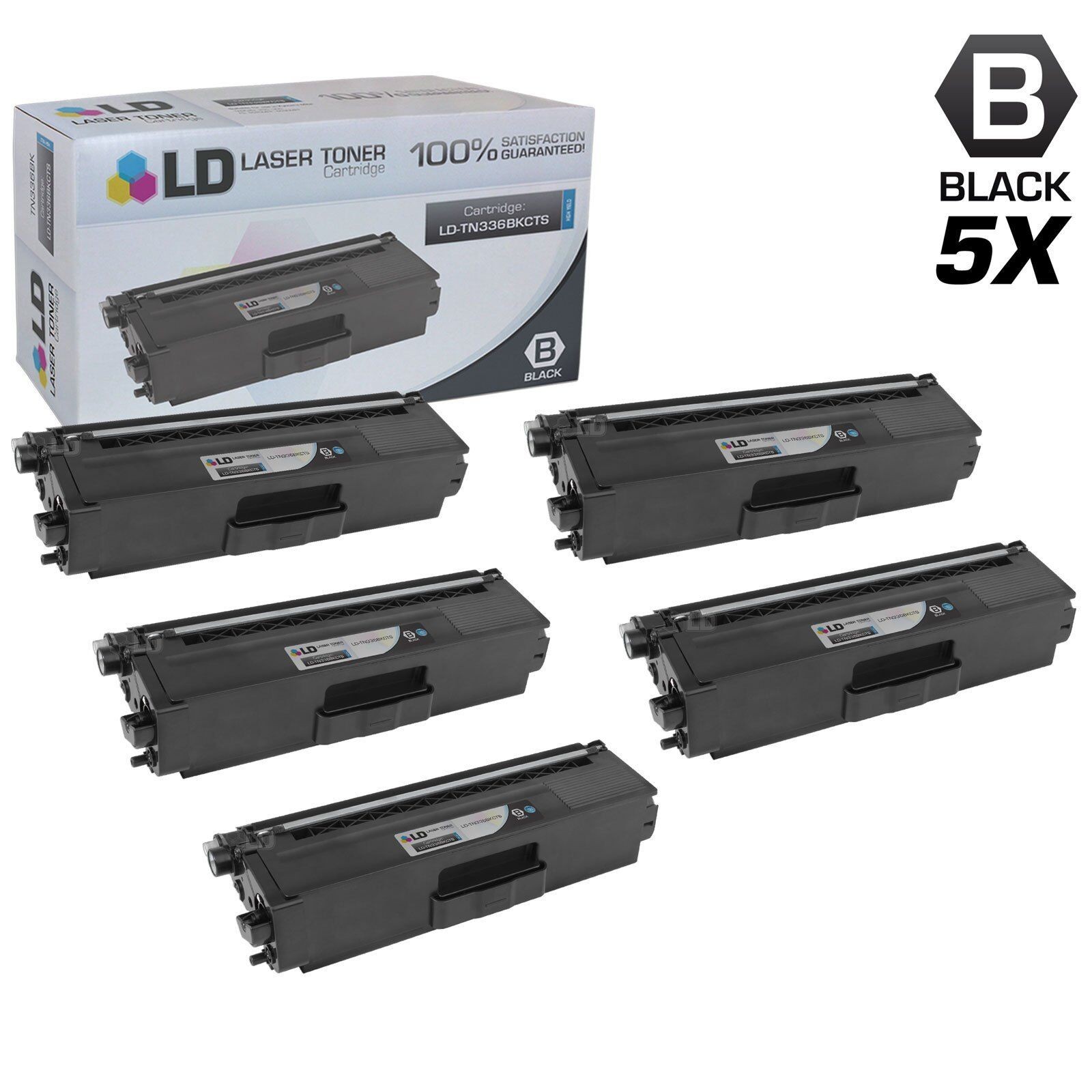LD Comp Brother TN336BK 5pk HY Black HL-L8250CDN L8350CDW L8600CDW L8850C