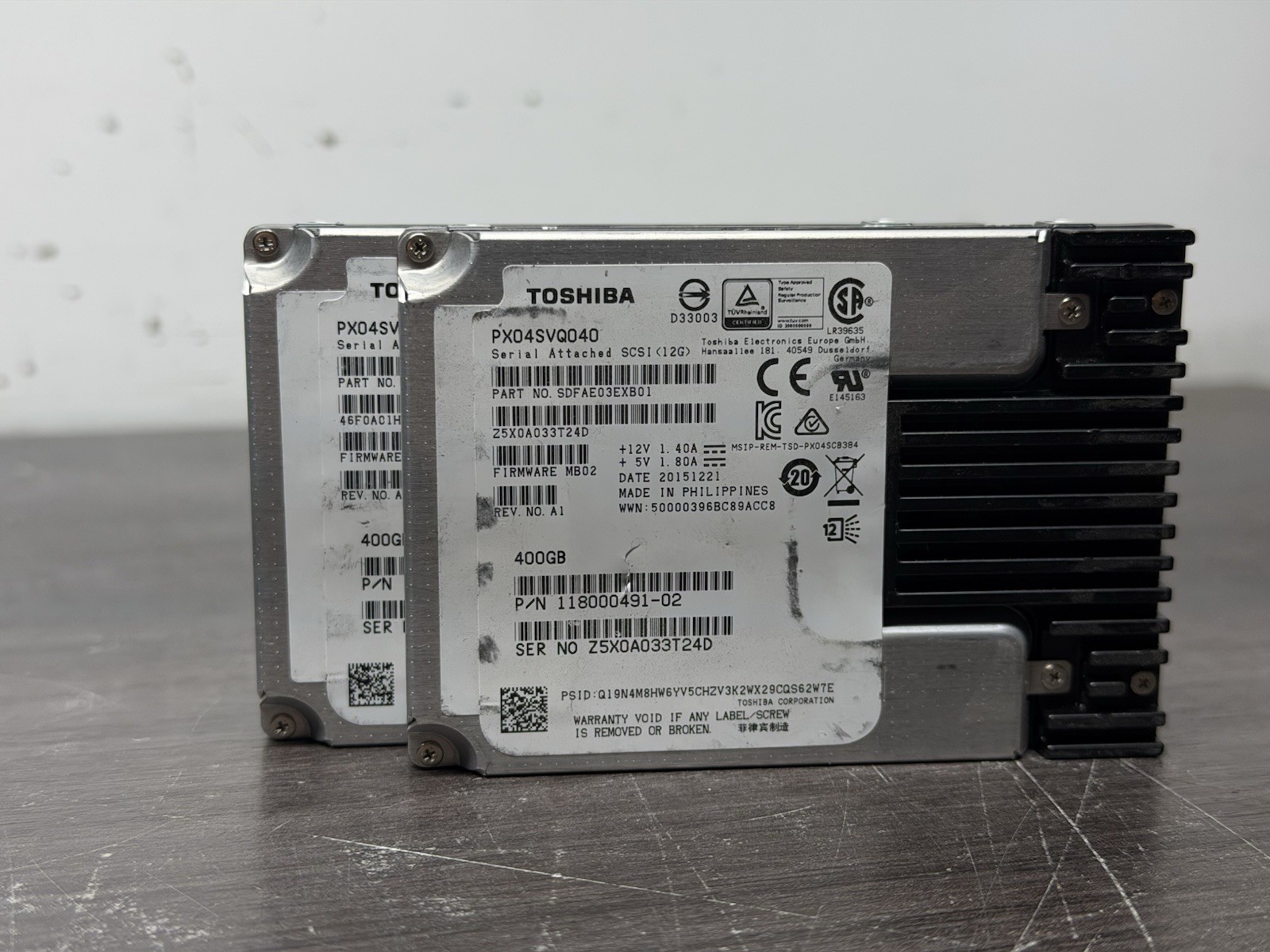 TOSHIBA PX04SVQ040 SSD 400GB SAS 2.5" SDFAE03EXB01 (untested) - A878