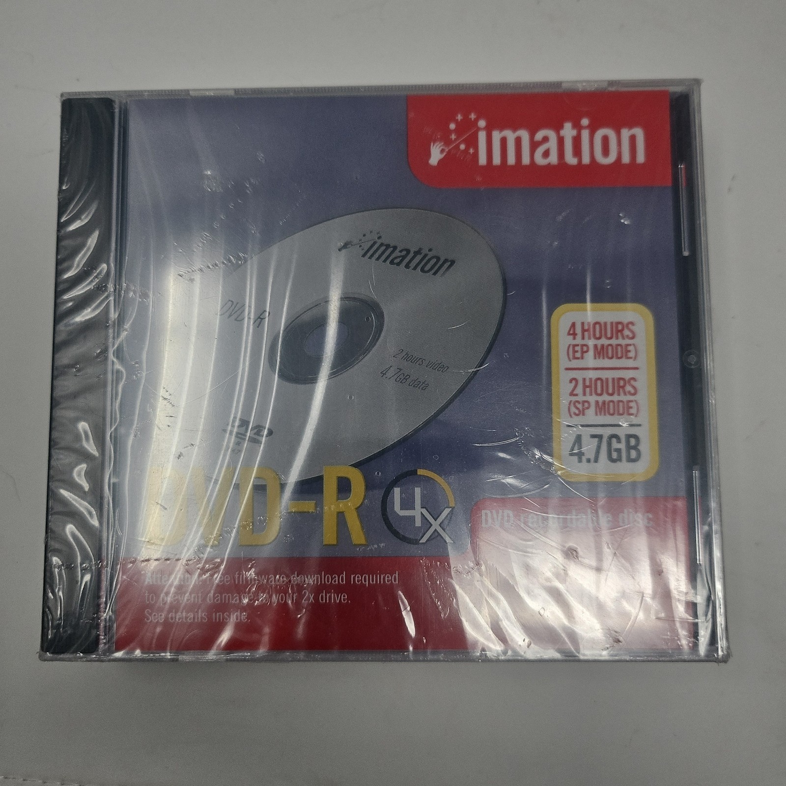 Imation DVD-R 4.7GB 4X Recordable Blank Discs 3-Pack Sealed Standard Jewel Case