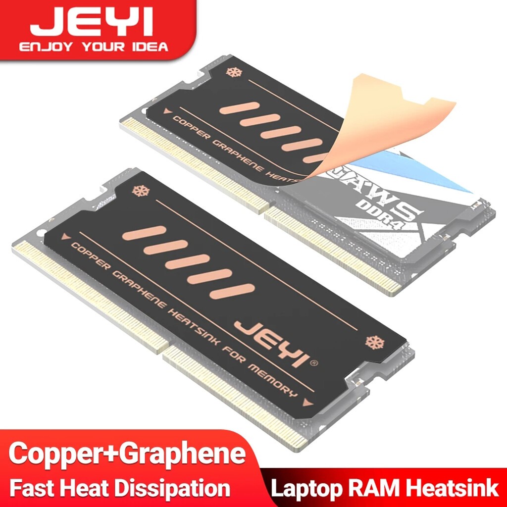 JEYI Graphene Laptop RAM Heatsink Dual-Layer Graphene Copper Memory Radiator New