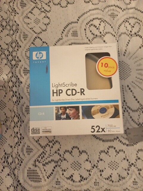 NEW Sealed 10 Pack HP LightScribe DVD+R Video Discs