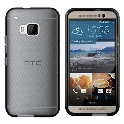 Tech21 HTC ONE M9 Evo Check Impact Shield Gel Rubber Shell Case Cover Black