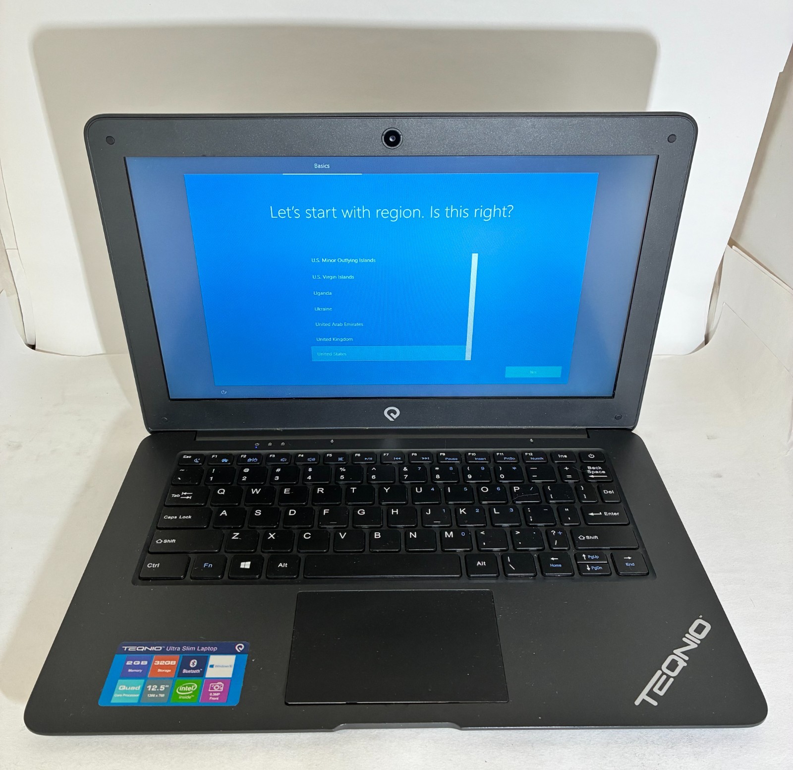 🔥 Teqnio Ultra Slim Laptop ELL1201T 12.5" Windows 10 32GB SSD 2GB Intel Atom