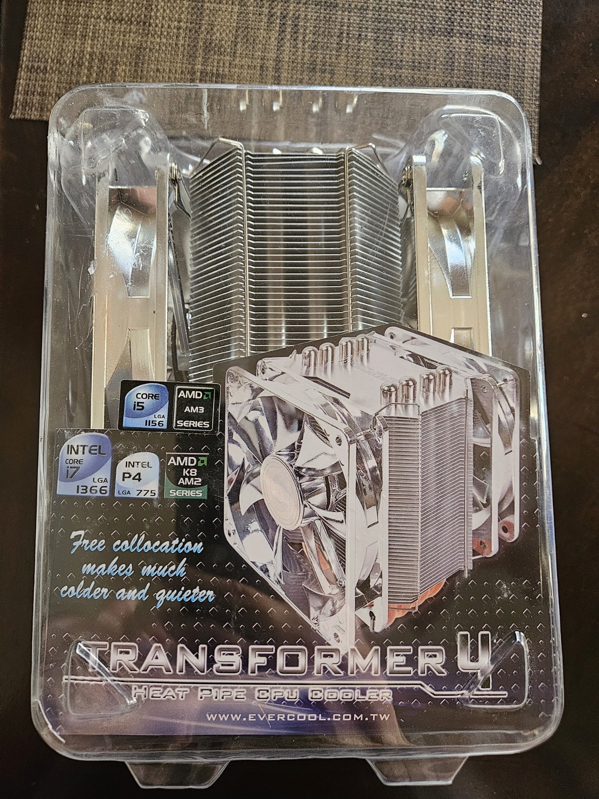 Evercool Transformer 4 Copper Heatpipe Dual-Fan CPU Cooler - open box 