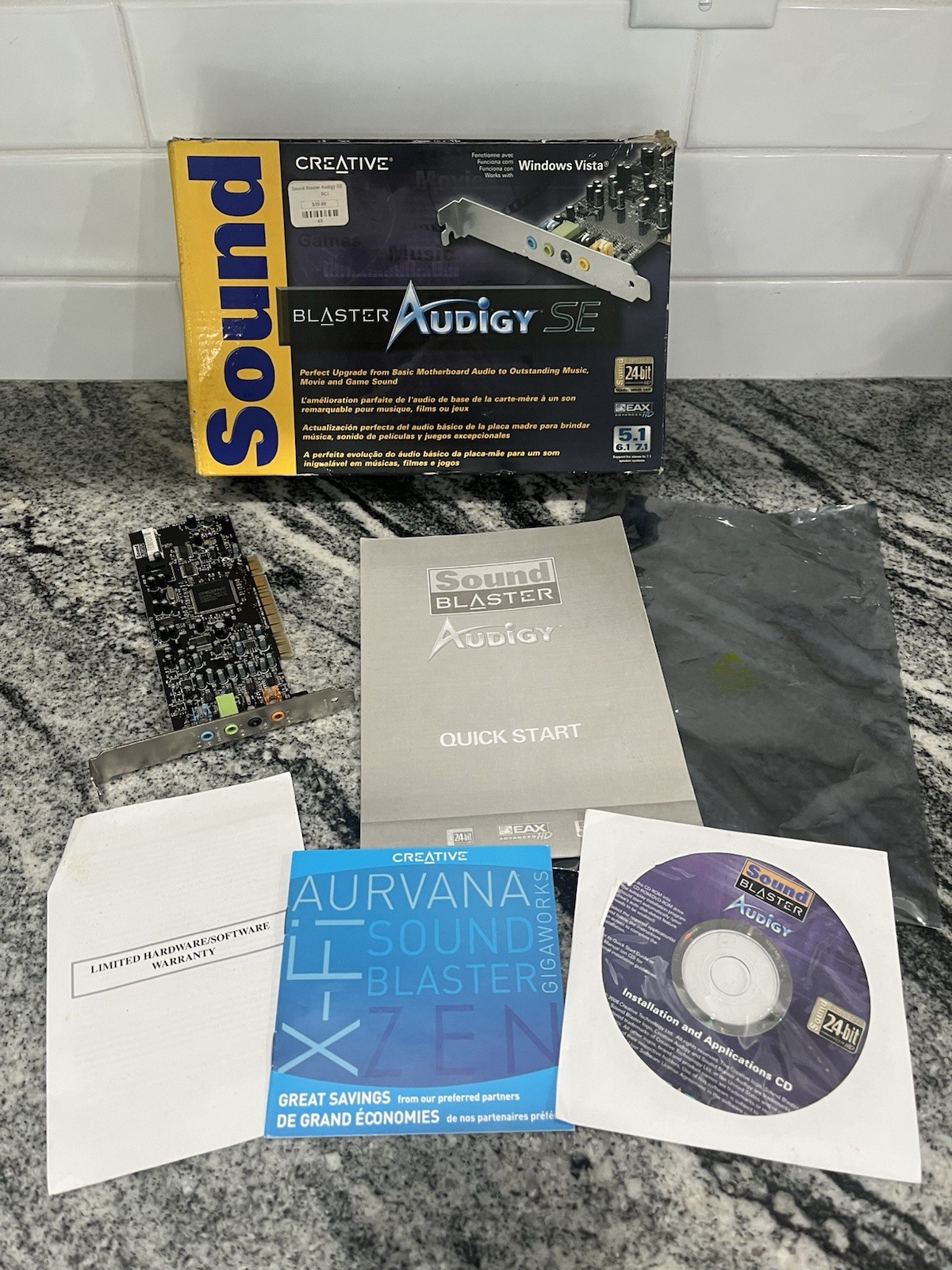 Creative Labs SB0570 PCI Sound Blaster Audigy SE Sound Card