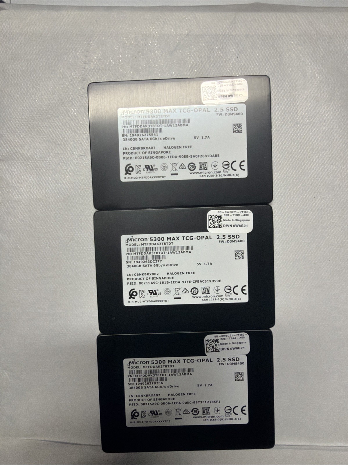 Micron 5300 MAX 3.84TB SATA 6Gb/s 2.5in SSD MTFDDAK3T8TDT Tested 100%