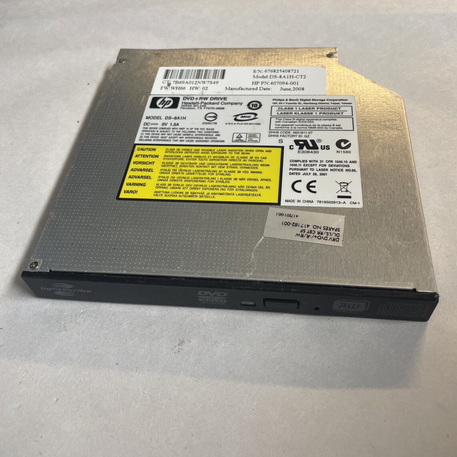 HP 417182-001 Optical CD DVD Laptop Disk Drive @CD1