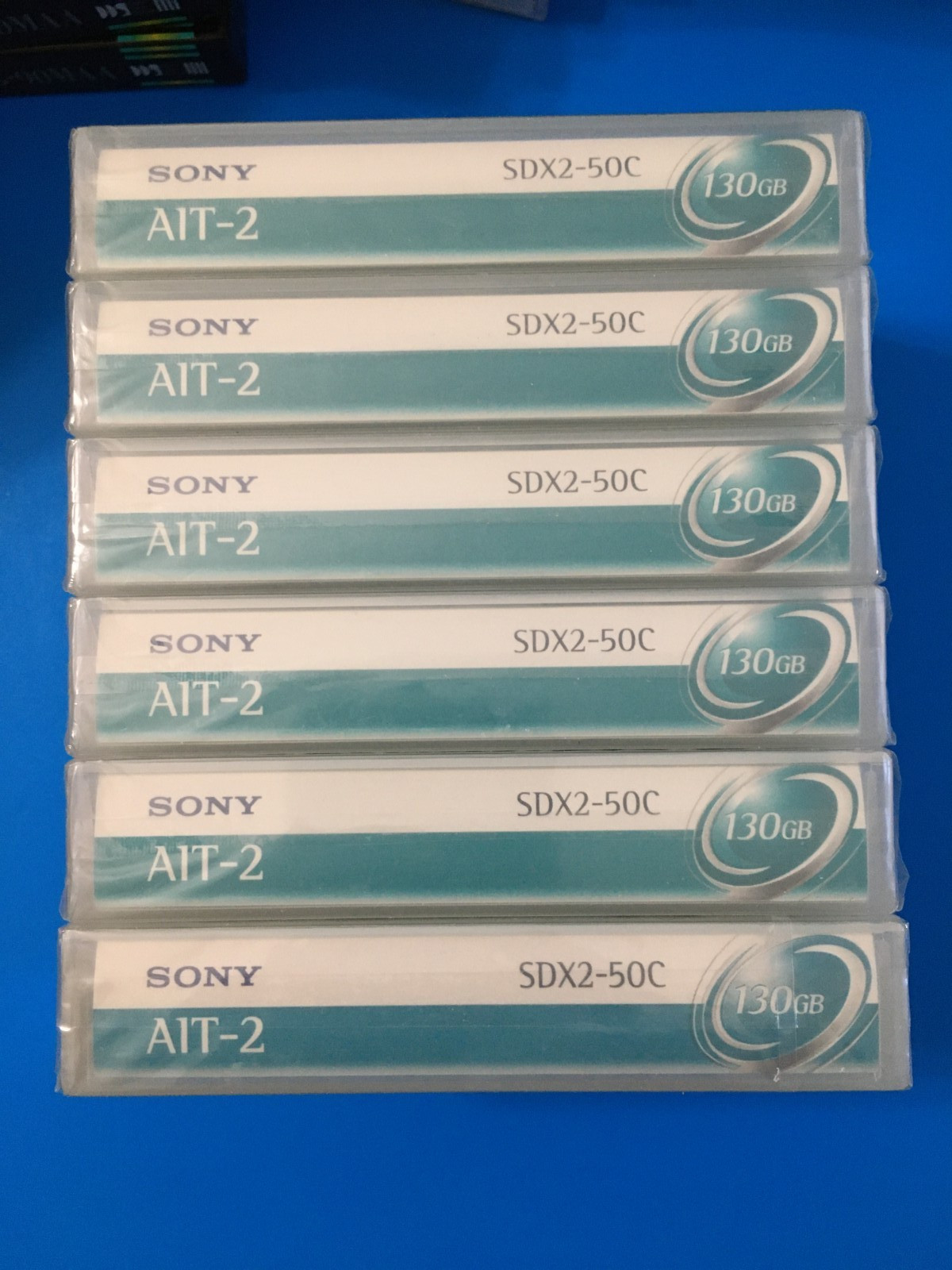 6 NEW SONY AIT-2 SDX2-50C  50/130GB Data Tape Cartridge Sealed 