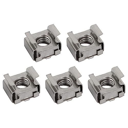 Cage Nuts (M6x13mm) 5Pcs, Stainless Steel Rack Mount Square Hole Hardware Cag...