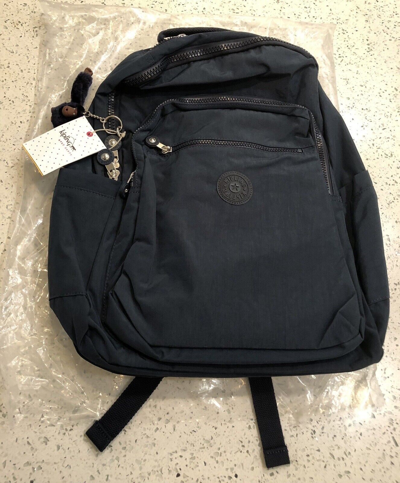 US new reduced XL 47cm 17" Laptop Kipling Seoul Backpack gift navy
