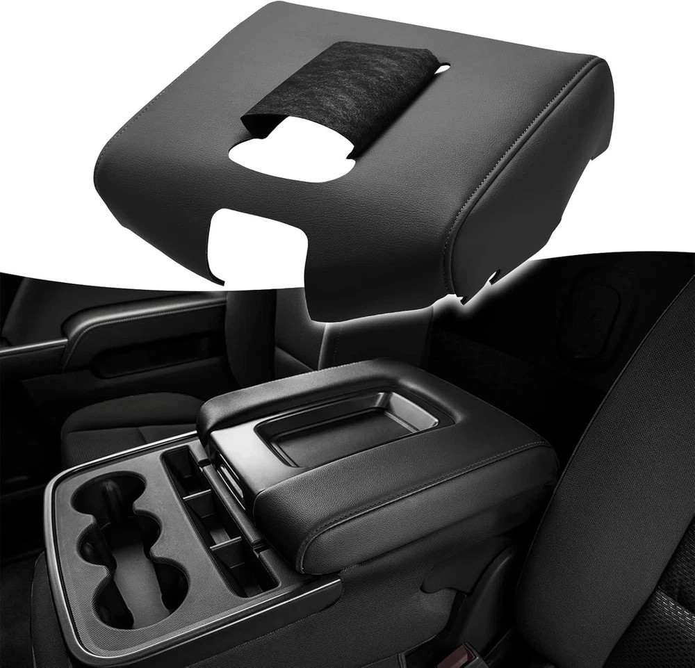 KBH Auto Center Console Jump Seat Console, Silverado Sierra 2014-2018, Black 
