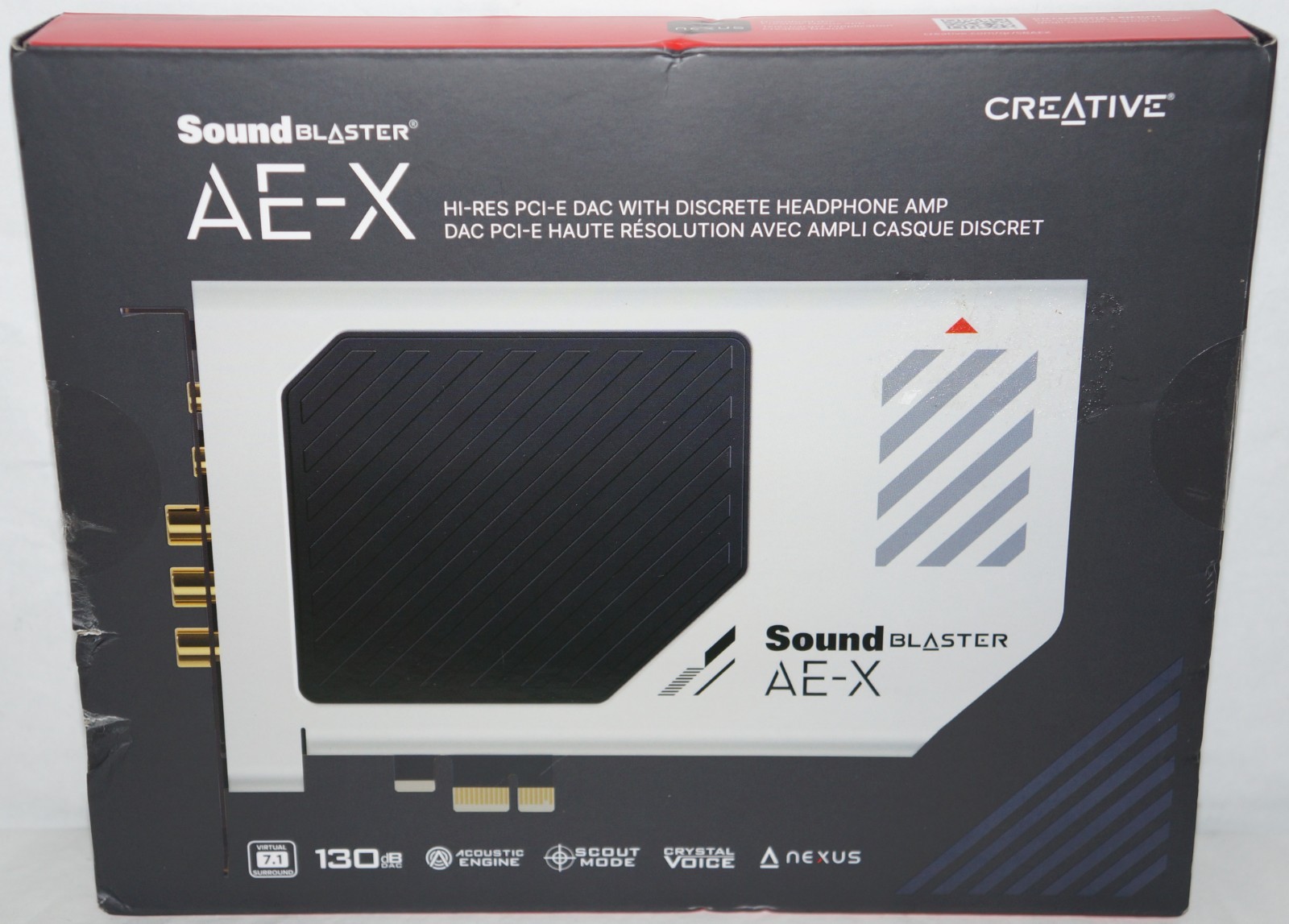 New Creative Labs Sound Blaster AE-X PCIe DAC Sound Card Hi-res 32-bit/384kHz