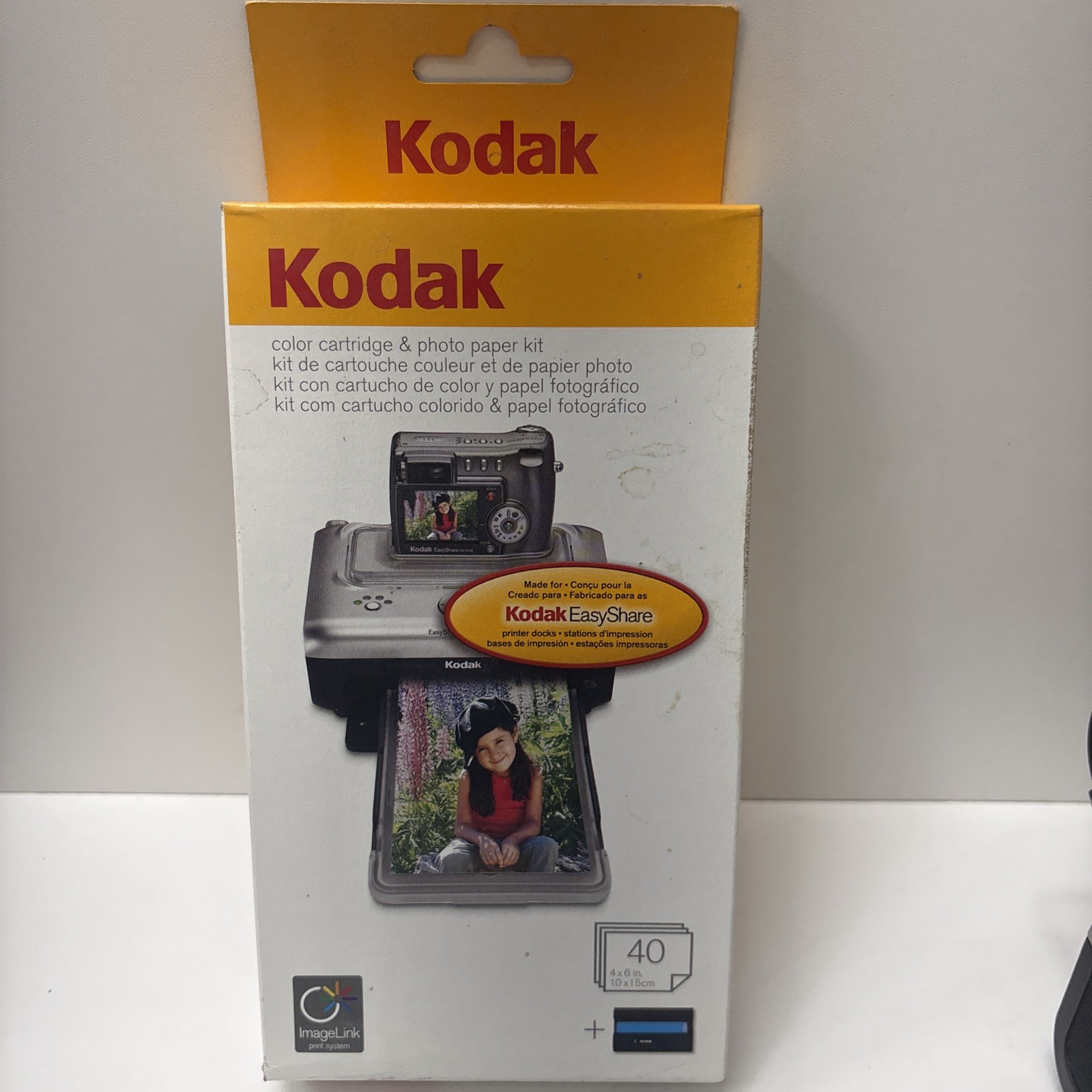 Kodak Color Cartridge & Photo Paper PH40 For Easy Share Printer Docks 40 4x6s