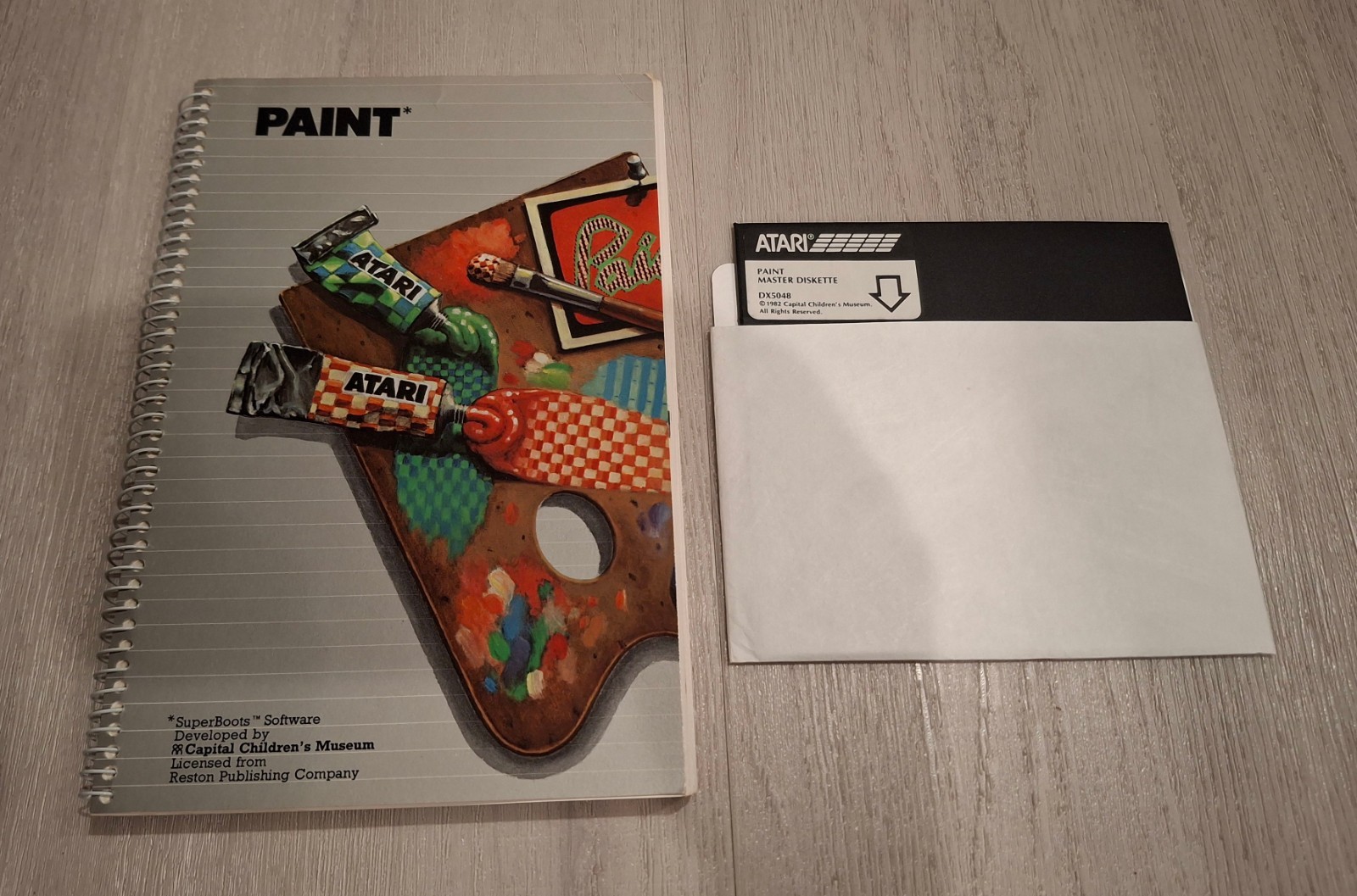 Atari Paint DX5048 Painting Software 5.25" Floppy Disk with Original Manual DRAW