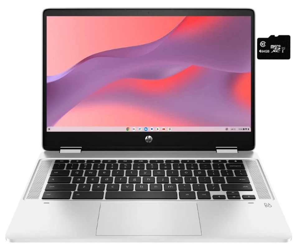 HP 14" HD 2-in-1 x360 Touch Chromebook Intel Celeron N4500 4GB RAM 128GB (64+64)