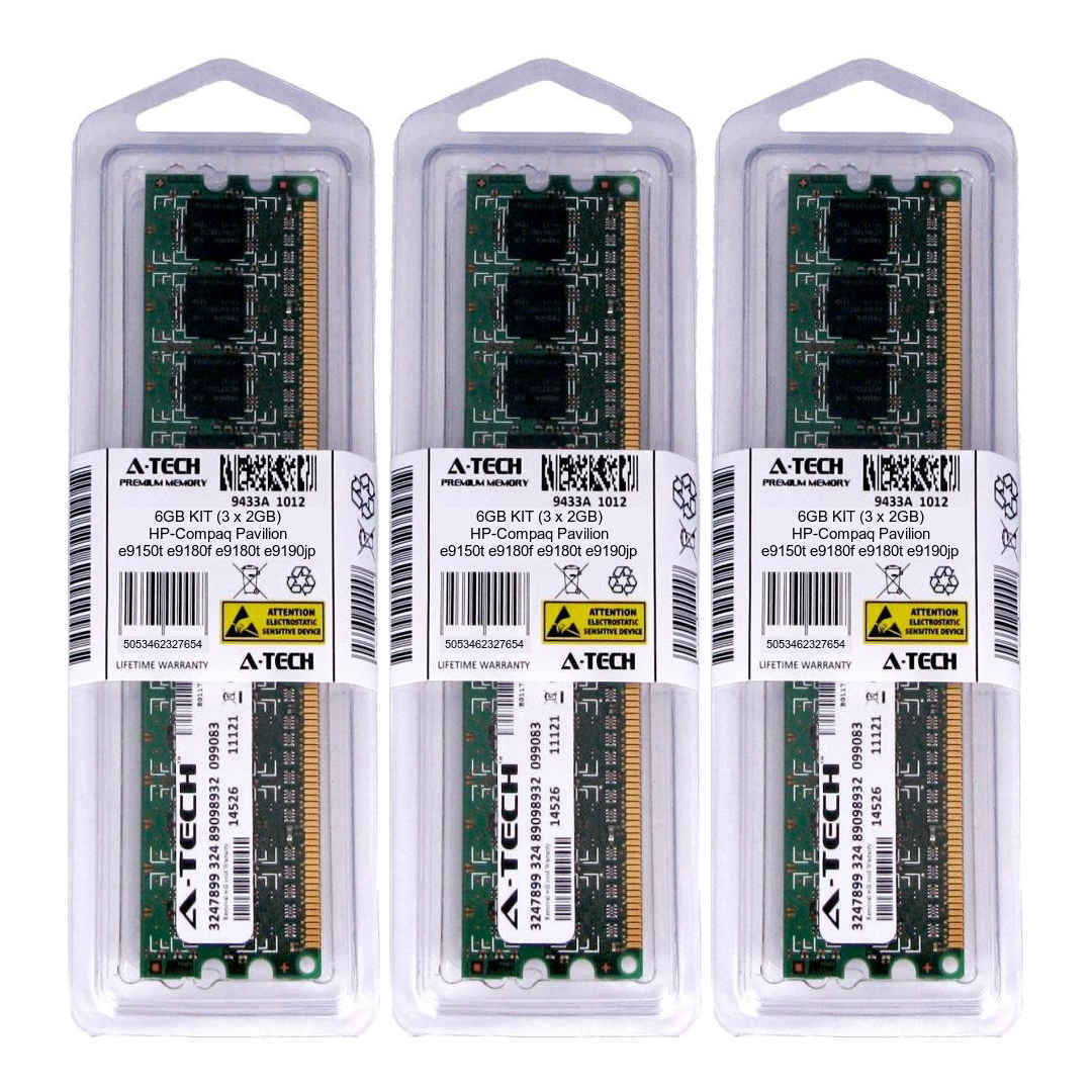 6GB KIT 3 x 2GB HP Compaq Pavilion e9150t e9180f e9180t e9190jp Ram Memory