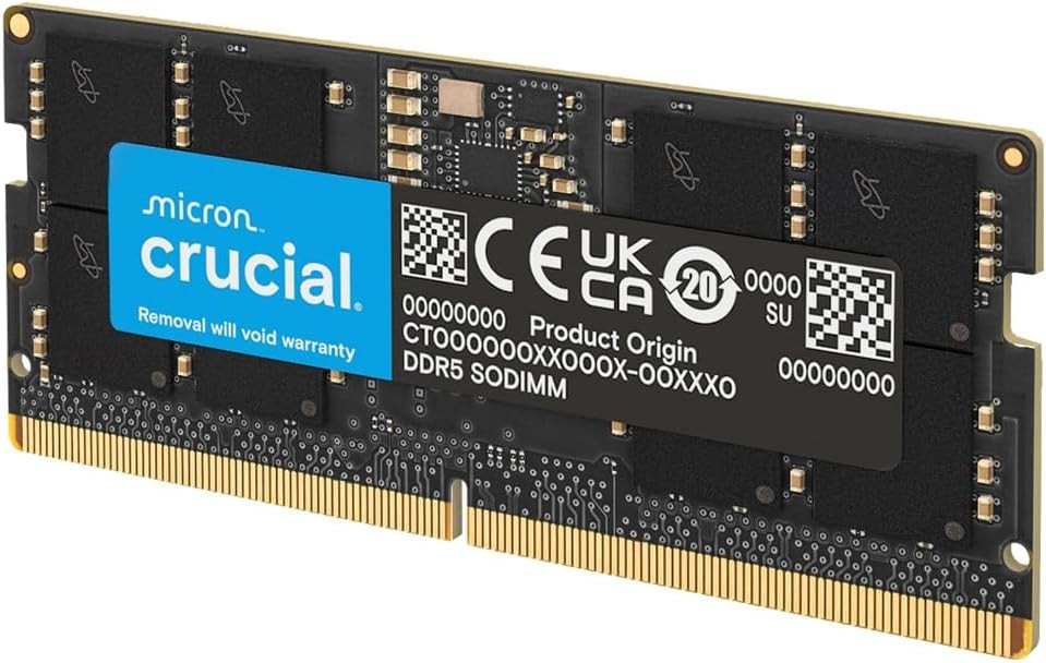 Crucial 16GB (1x16GB) DDR5-5600 SO-DIMM Laptop Memory Modules RAM CT16G56C46S5