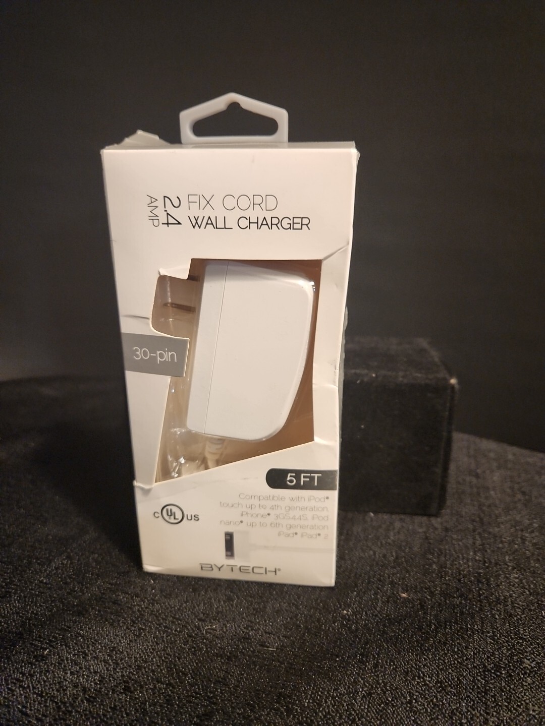 Bytech 2.4 Amp 30 Pin Wall Charger - 5 Feet - White