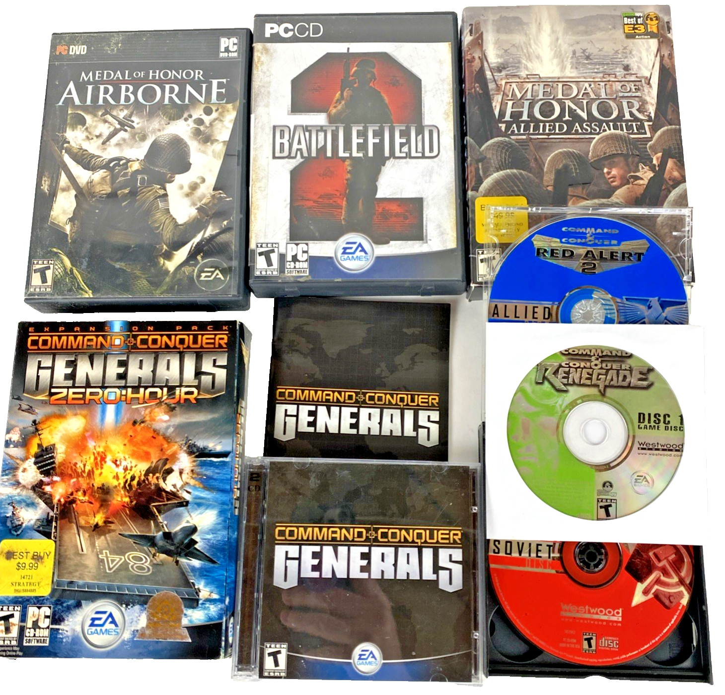 Command & Conquer Medal of Honor Battlefield LOT of Windows PC games CD-ROM