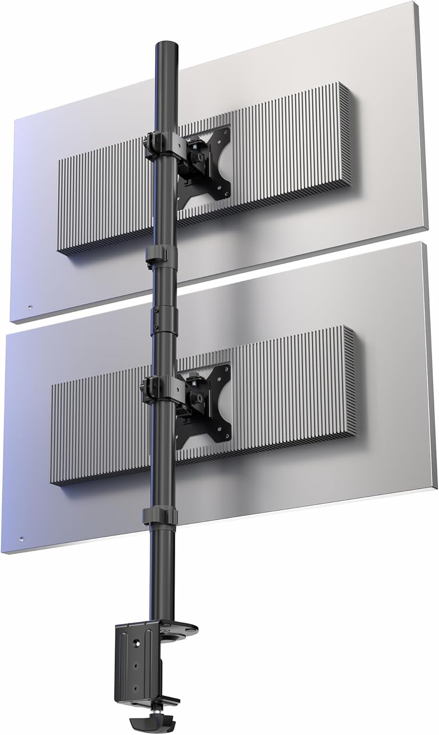 VIVO Dual Vertically Stacked Monitor Desk Mount, Extra Tall Adjustable Stand for