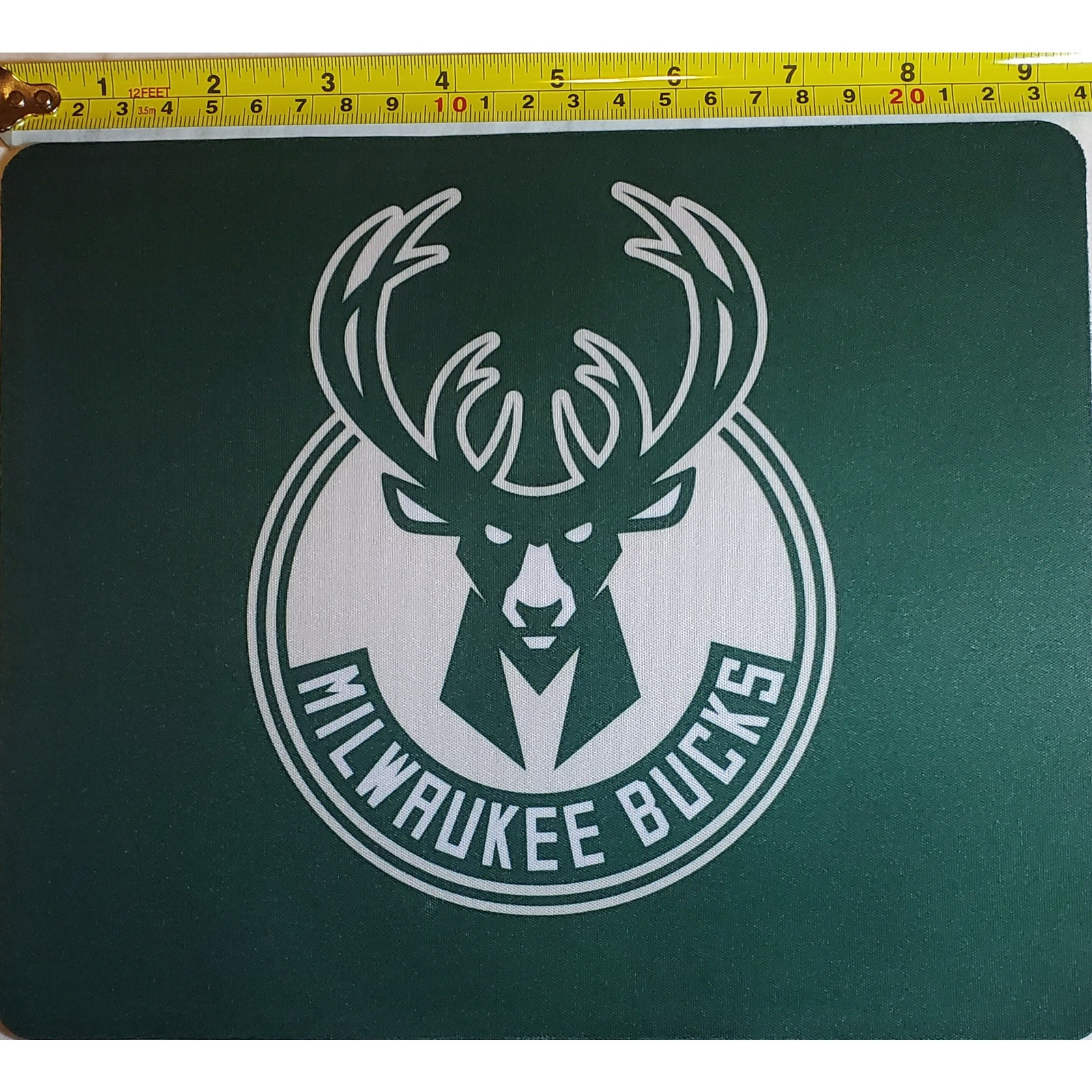 Milwaukee Bucks Mouse Pad Green With Team Logo 8" x 9.5"