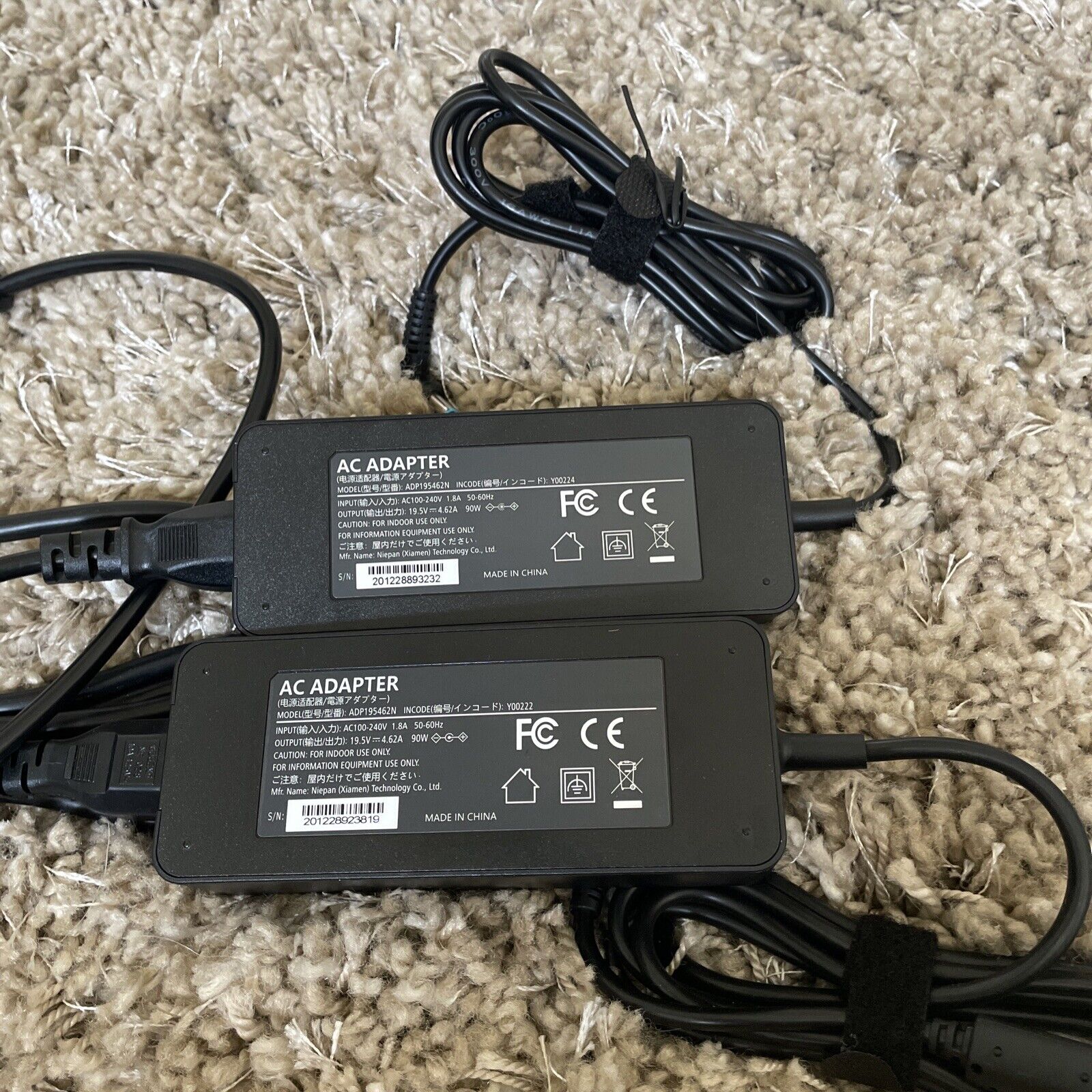 2 pieces/ pack AC Adapter ADP195462N Power Supply Niepan 19.5V 4.62A 90W