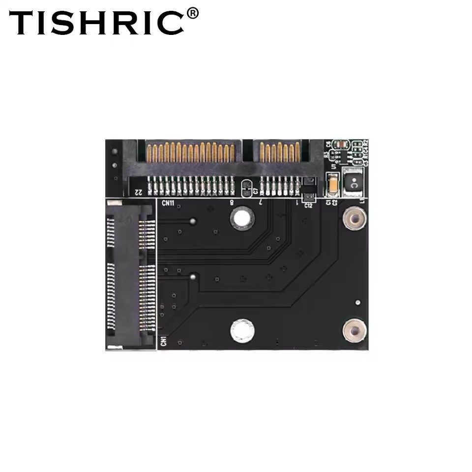 Wholesale lot of 2 TISHRIC M.2 MSATA SSD To 2.5 SATA Adapter M2 Mini PCI SSD