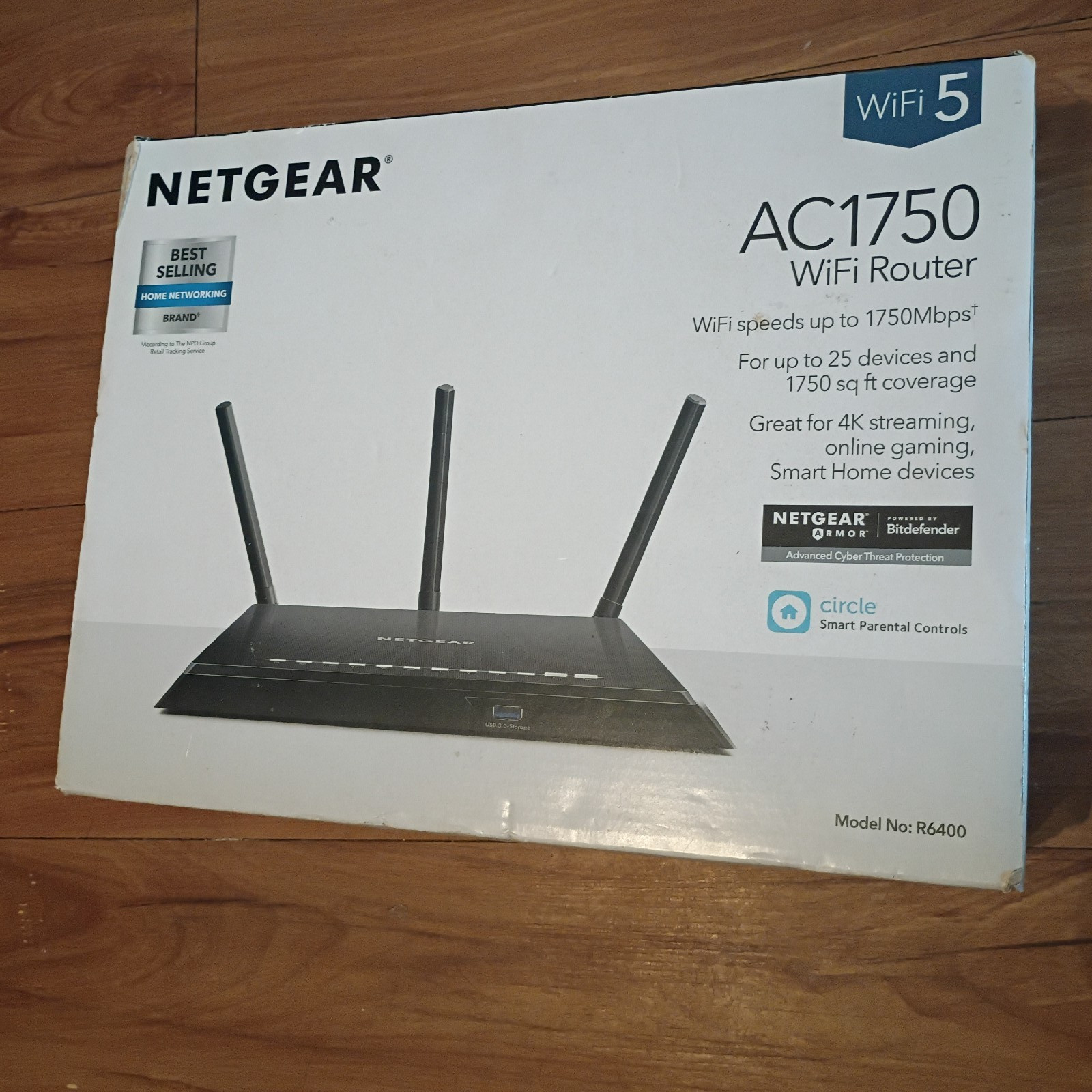 NETGEAR AC1750 R6400 Smart WiFi Router Dual Band Gigabit Wireless Router