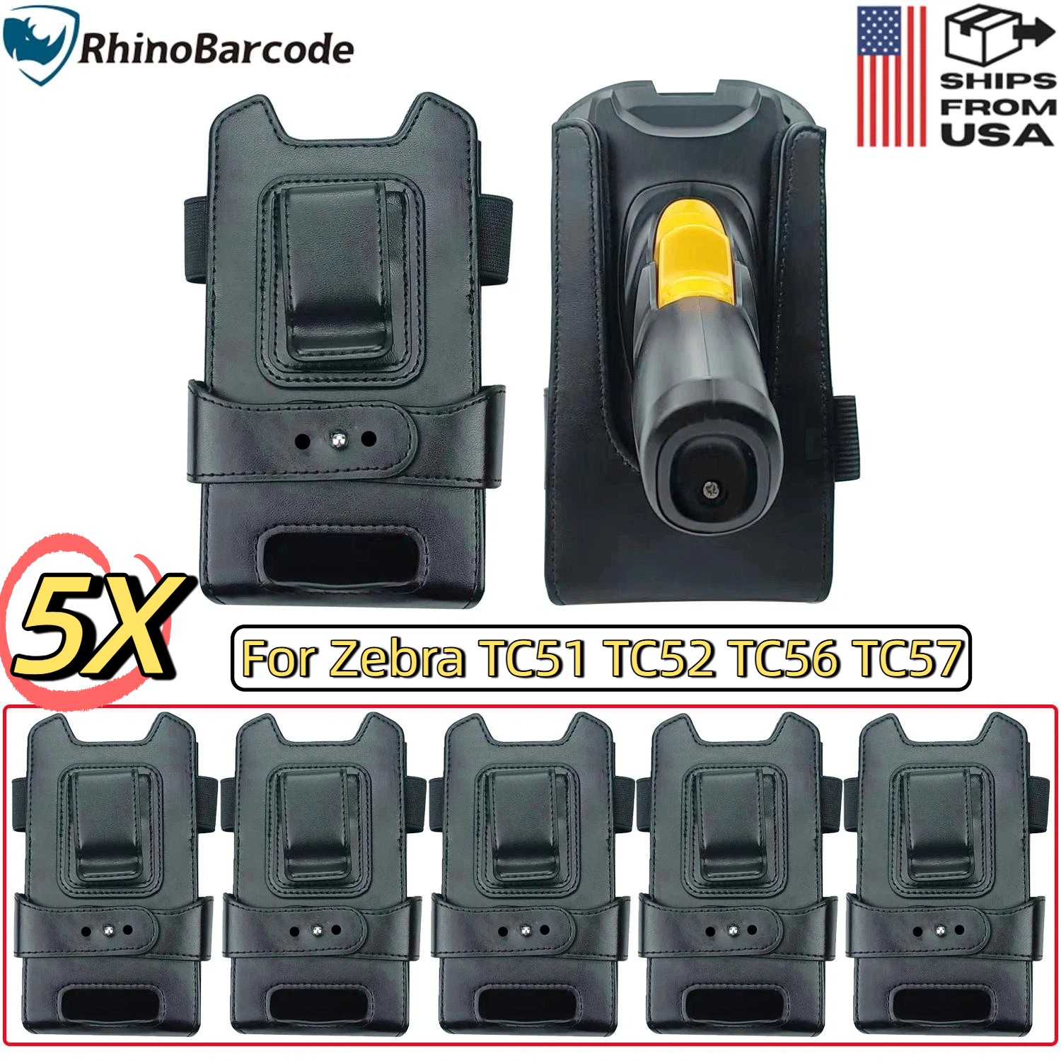5X Scanner Soft Holster for Zebra TC51 TC52 TC56 TC57 PN: SG-TC51-HLSTR1-01
