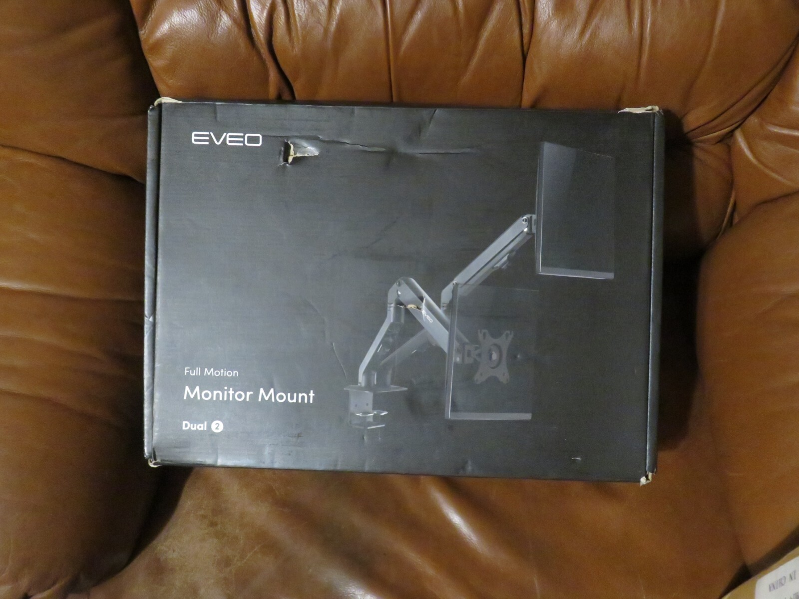 EVEO 17-27” Premium Dual Monitor Mount Black Powder Coat