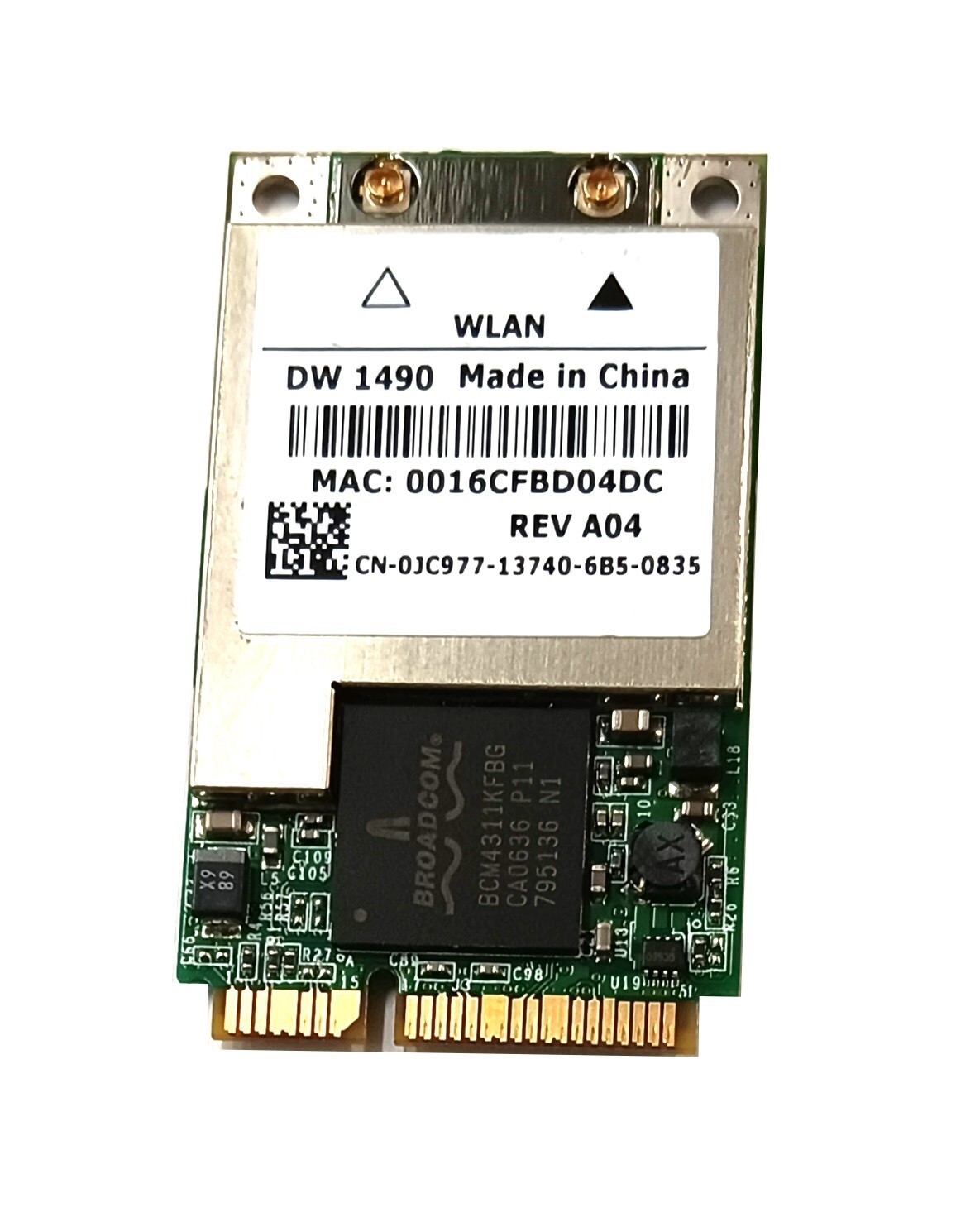 Wireless Card Dell DW1490 (Broadcom BCM94311MCAG) JC977 Wireless Card - Mini PCI