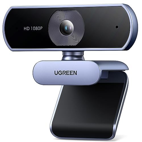 UGREEN USB Webcam Full HD 1080P 2 Megapixels Built-in Microphone Automatic Light
