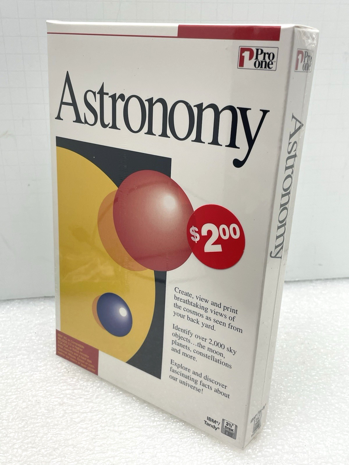NEW SEALED PRO ONE ASTRONOMY SOFTWARE 3.5" FLOPPY IBM TANDY