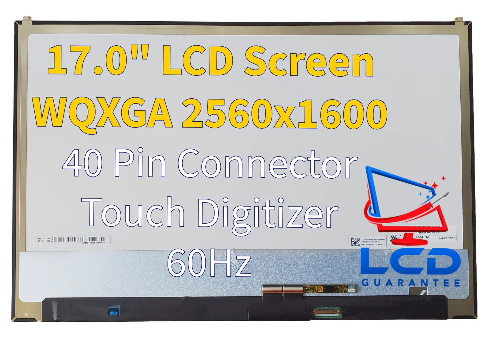 LG Gram 17Z90TL-H.AUB9U1 17" Touch Digitizer Glass Replacement LCD Laptop Screen