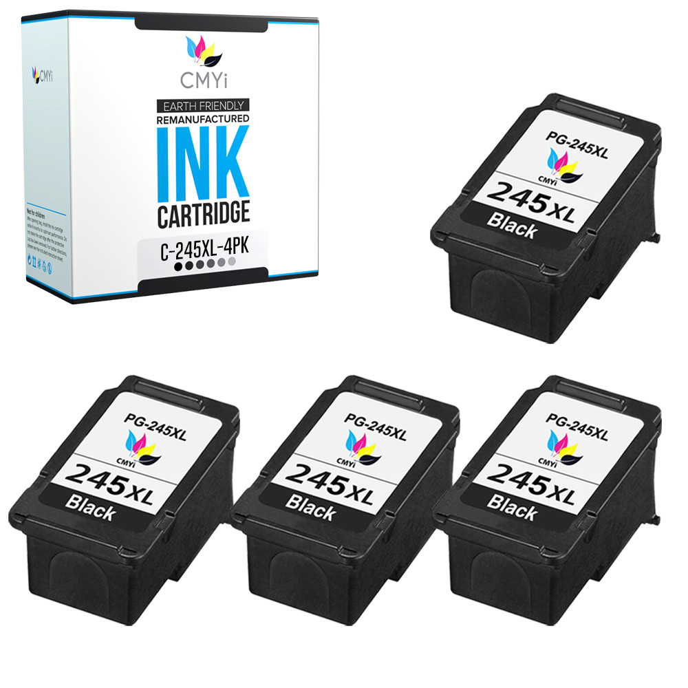 4-Pack Compatible Canon 245XL Ink Cartridge for PIXMA TR4550 TS202 TS205 TS302a