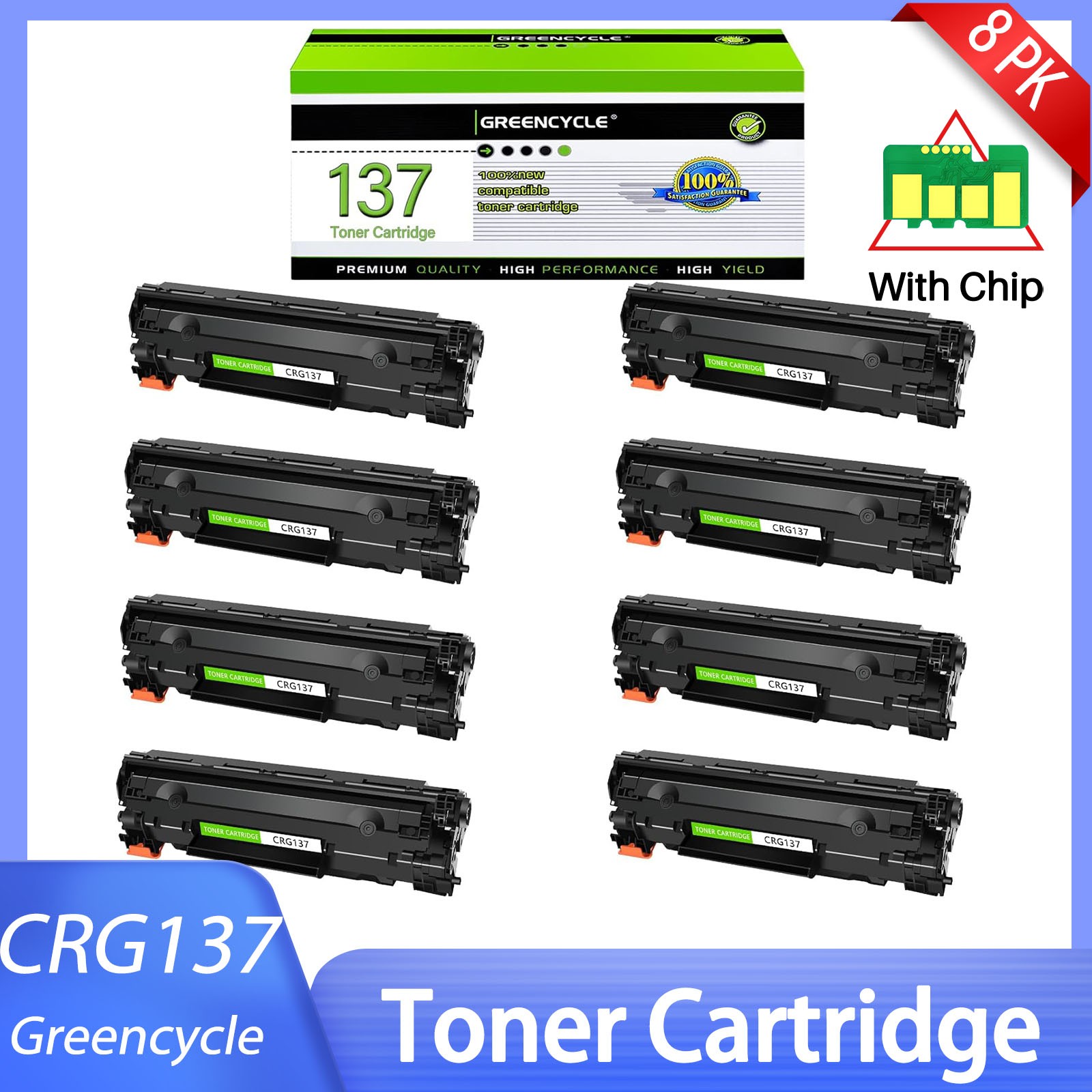 8PK CRG137 Toner For Canon ImageClass MF212w MF216n MF227dw MF229dw US Stock