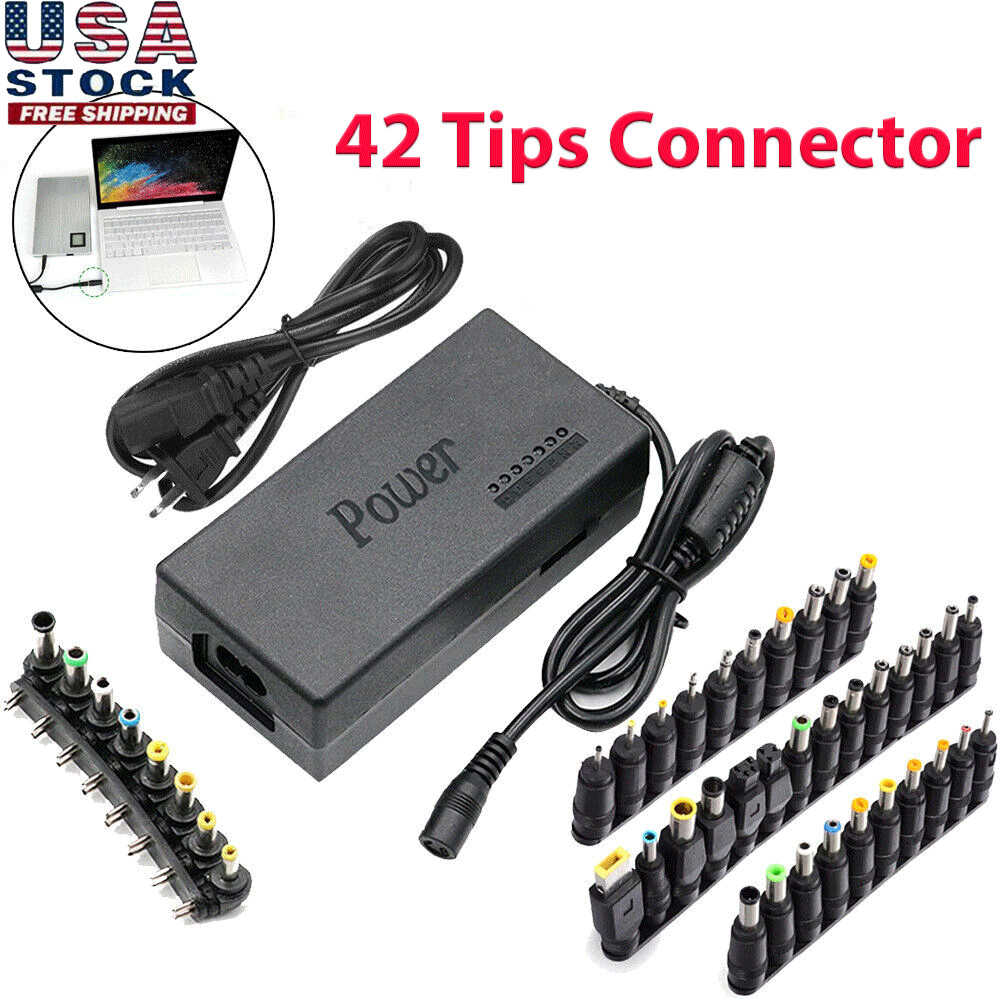 96W Universal Laptop Power Supply Charger Adapter w/42 Tips Notebook Charger NEW