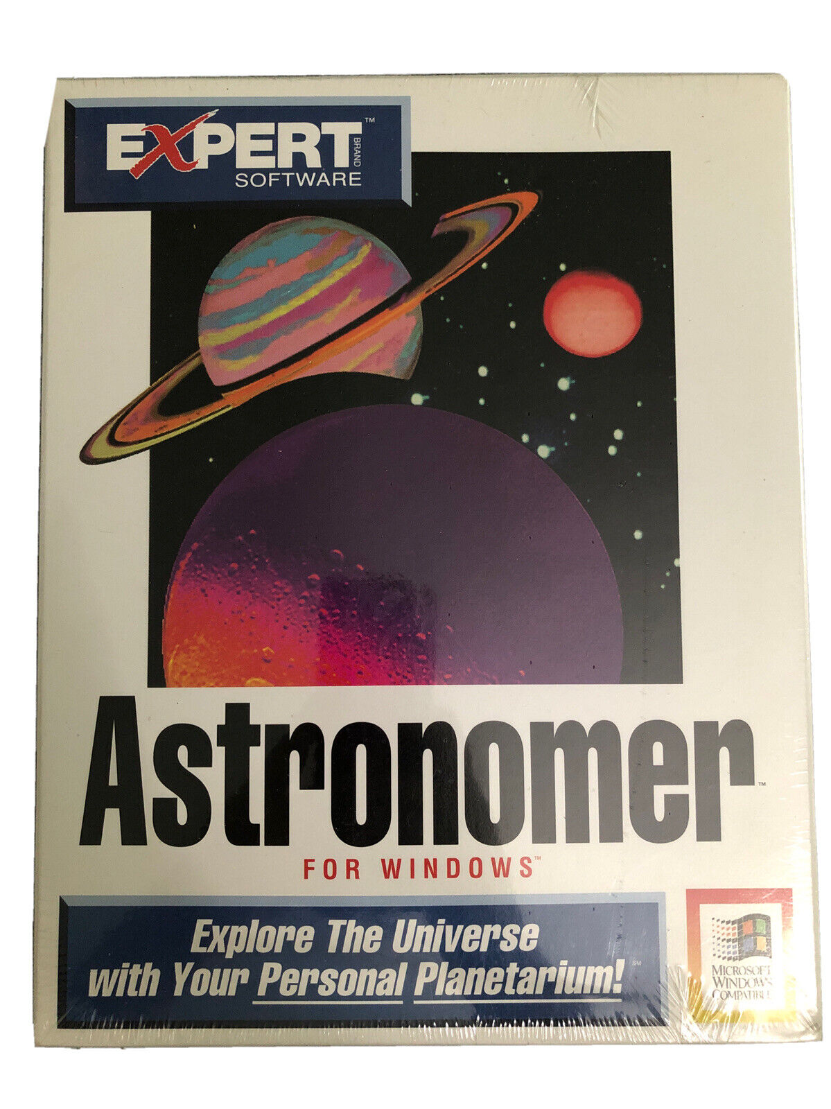 Vintage EXPERT ASTRONOMER Software Floppy Astronomy Educational PC Game Sealed