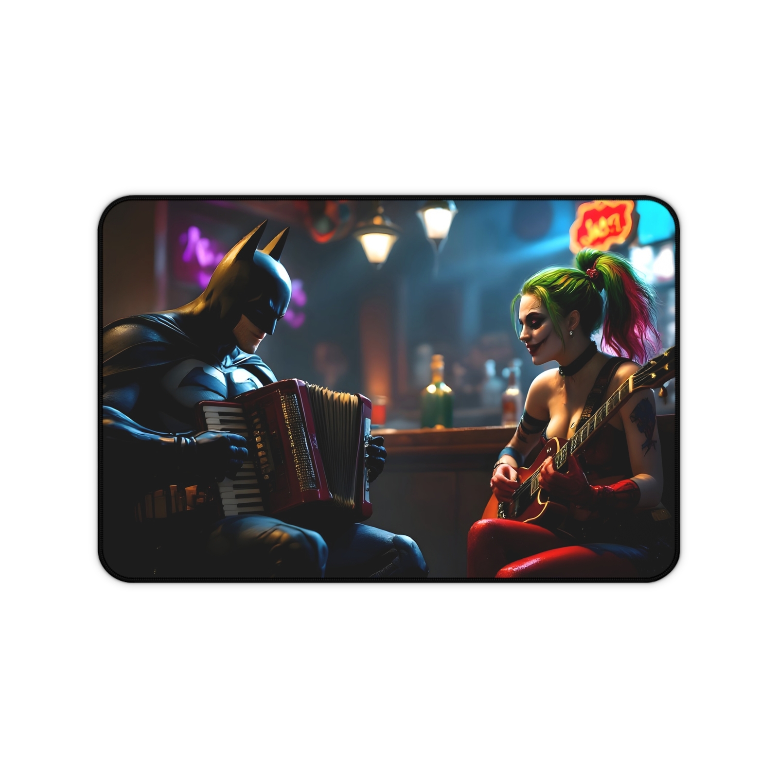 Desk Mat&Mouse Pad:Batman , Harley Quinn Friendship ,Custom Desk Mat