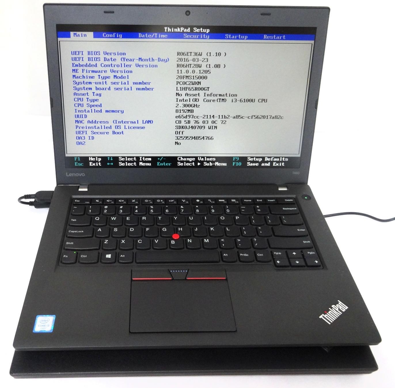 Lot 2 Lenovo ThinkPad T460 14" Core i3-6100U 2.30GHz 8GB No SSD