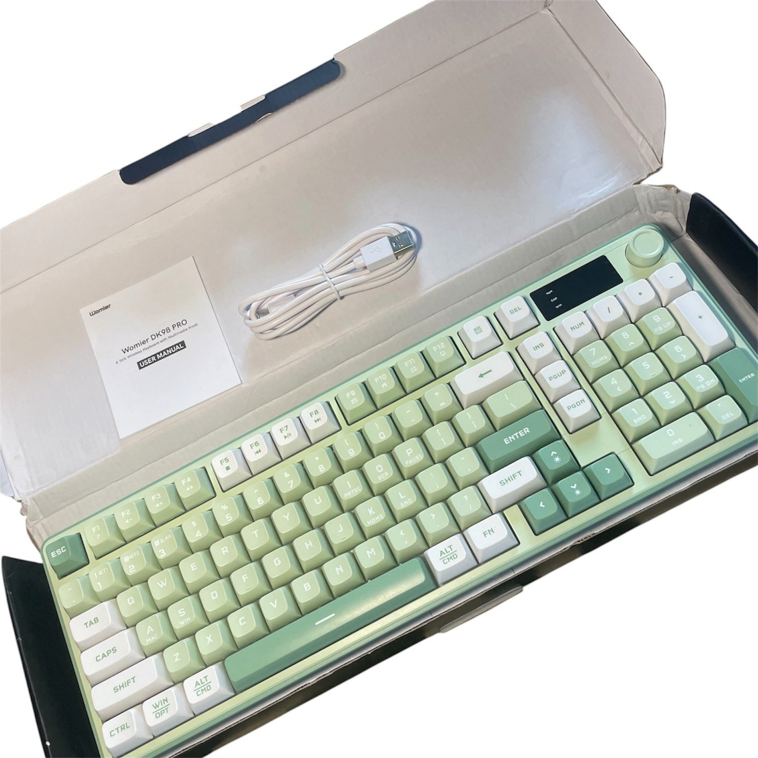 Womier DK98Pro 96% Wireless Tri-Mode RGB Smart Membrane Keyboard MultiMedia Knob