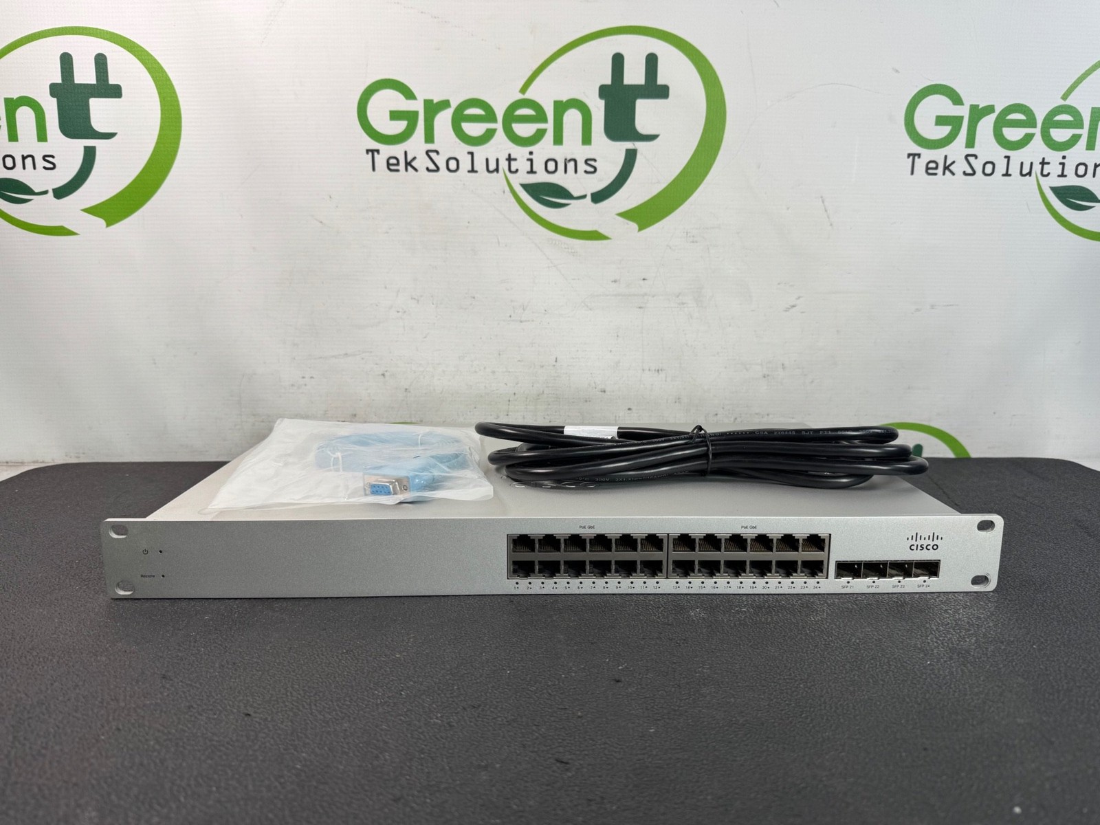 Cisco Meraki MS220-24P MS220-24P-HW 24-Port Gigabit PoE+ Switch - Unclaimed
