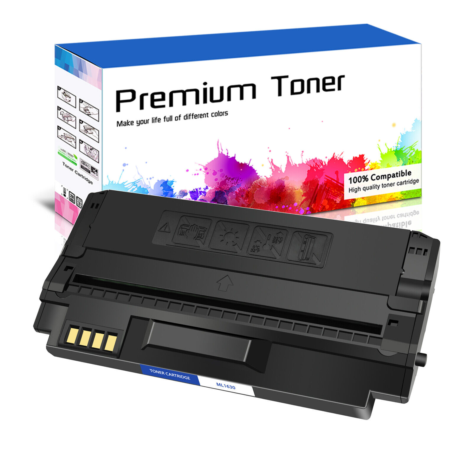 1 - Pack ML1630 Black High Yield Toner Cartridge for Samsung SCX-4500 SCX-4500W