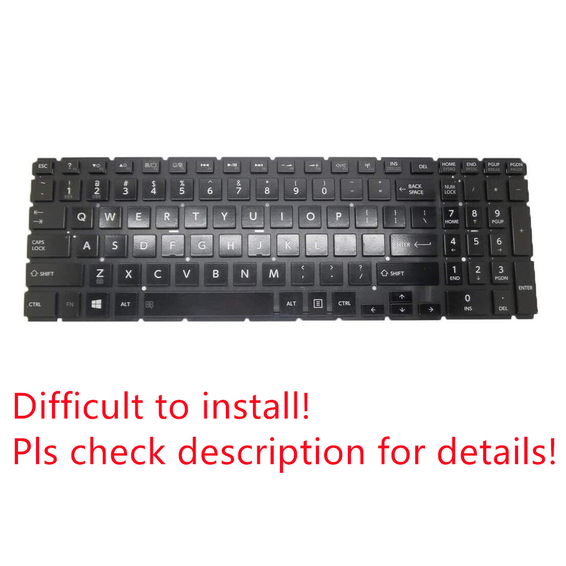 Original US Backlit Keyboard for Toshiba Satellite s55-b5258