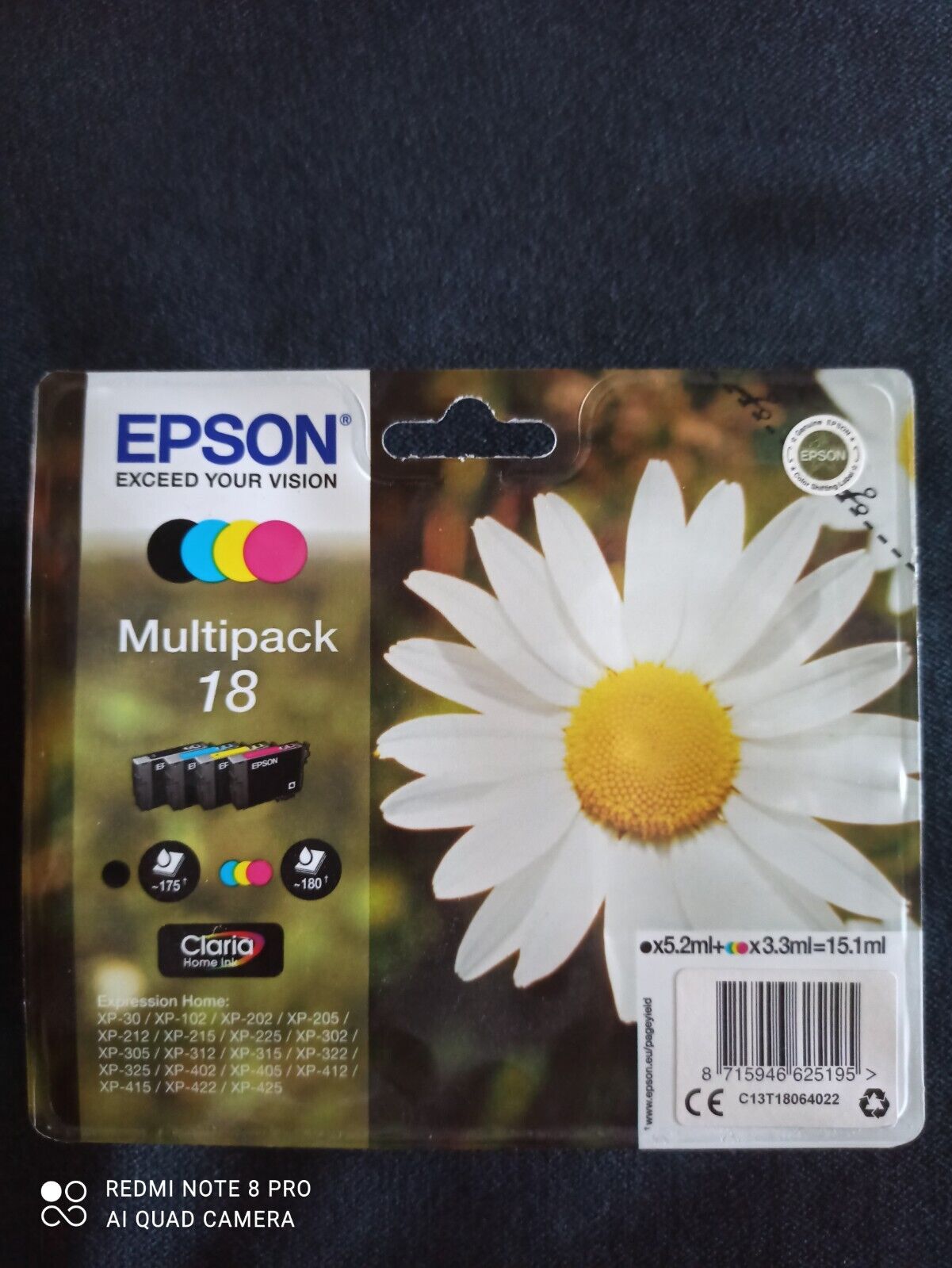 Epson multipack 18 T18064022 Genuine New Sealled exp. date 11.2025