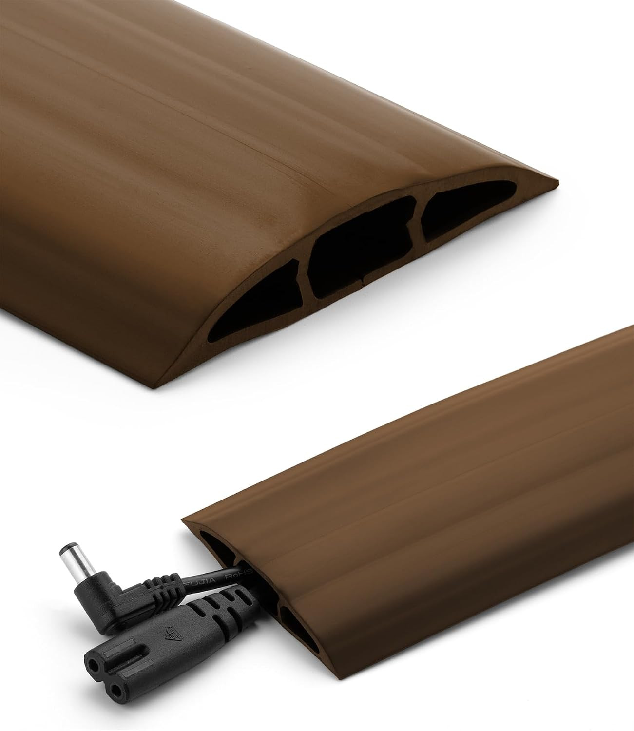 Bates- Floor Cord Cover, 6Ft, Cable Cavity 0.6" X 0.31" , Heavy Duty Wire