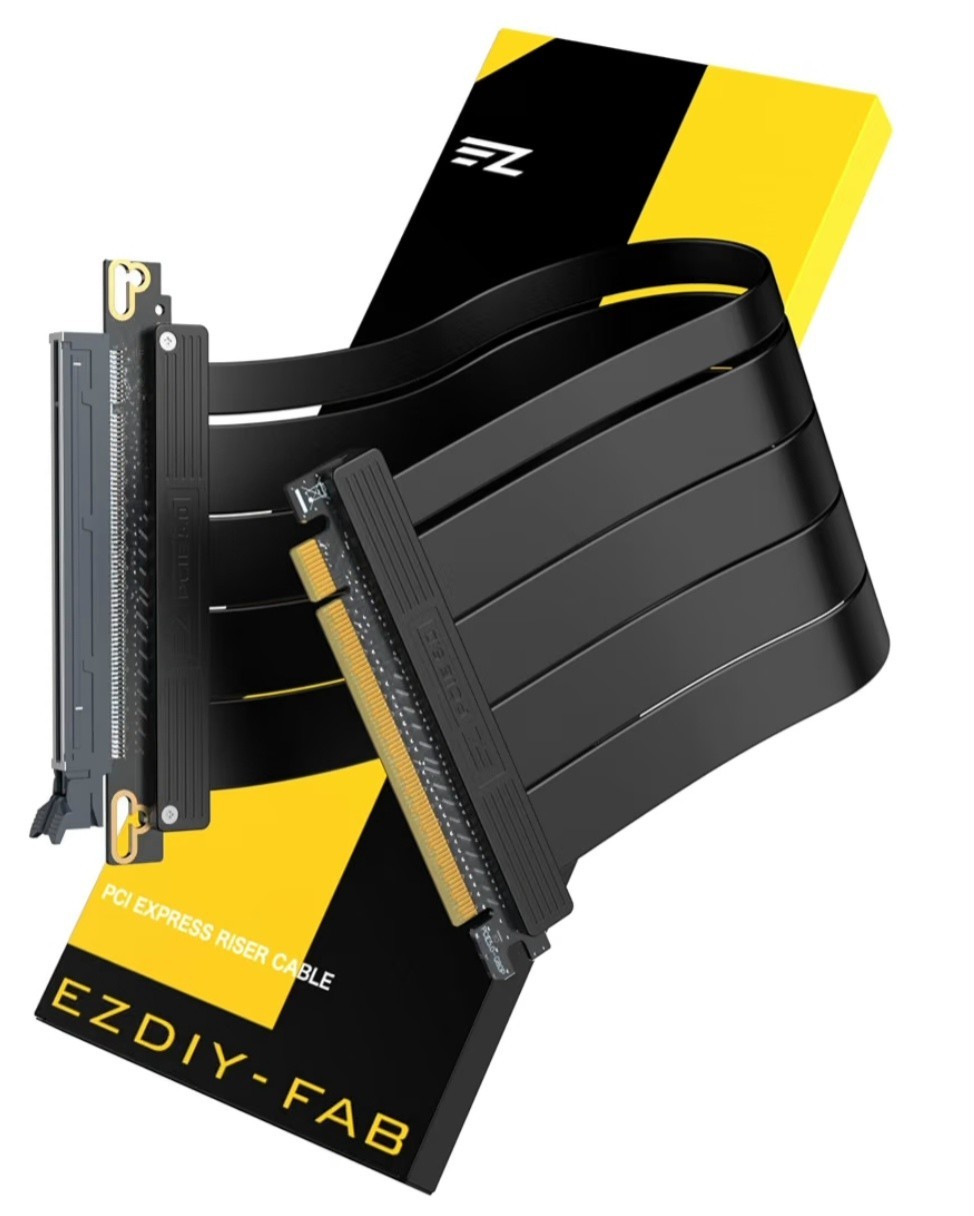 EZDIY-FAB PCIe 5.0 Riser Cable, Gen5 GPU Extender, Straight, 30cm