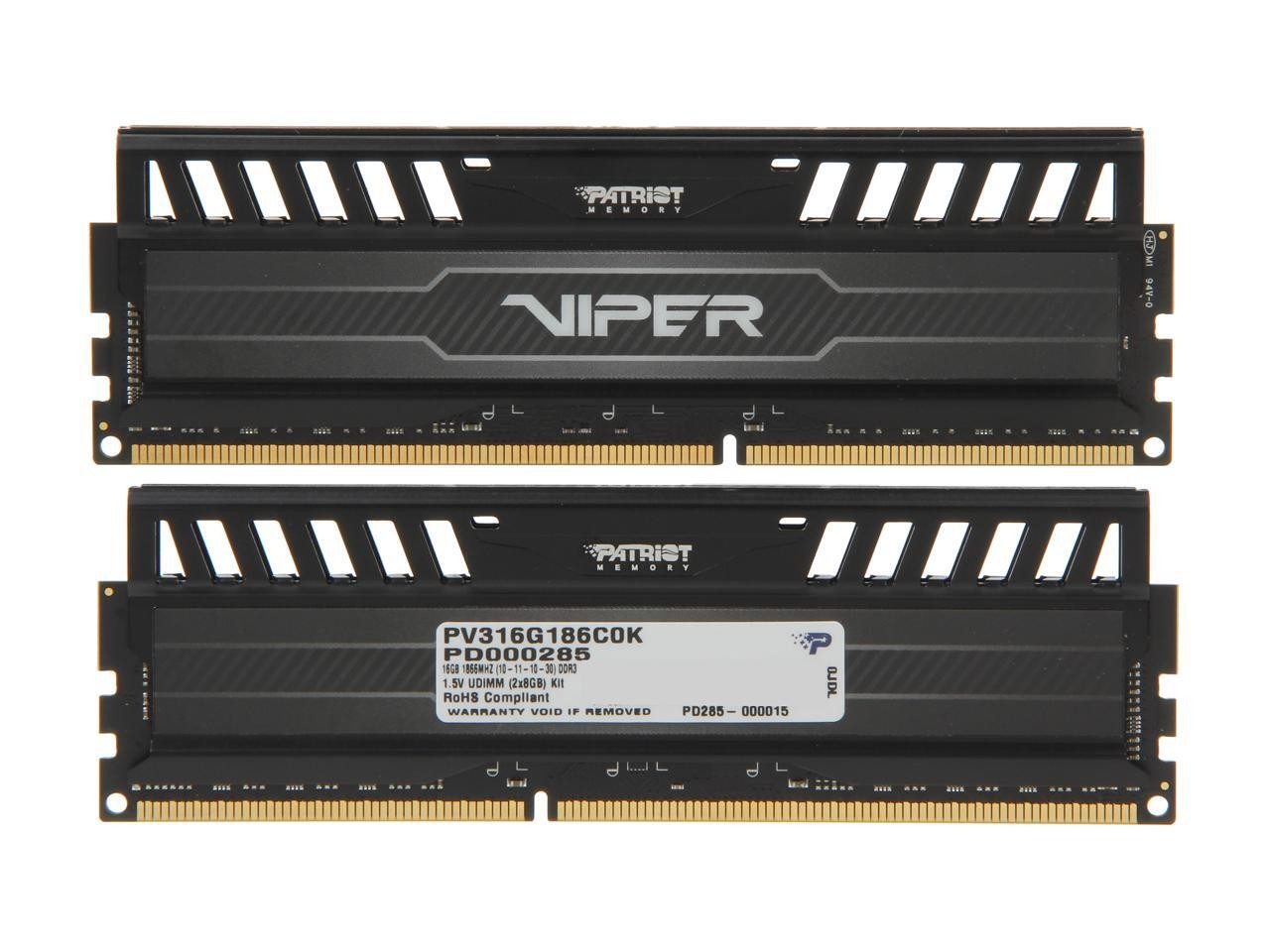 Patriot Viper 3 16GB (2 x 8GB) 240-Pin PC RAM DDR3 1866 (PC3 15000) Desktop